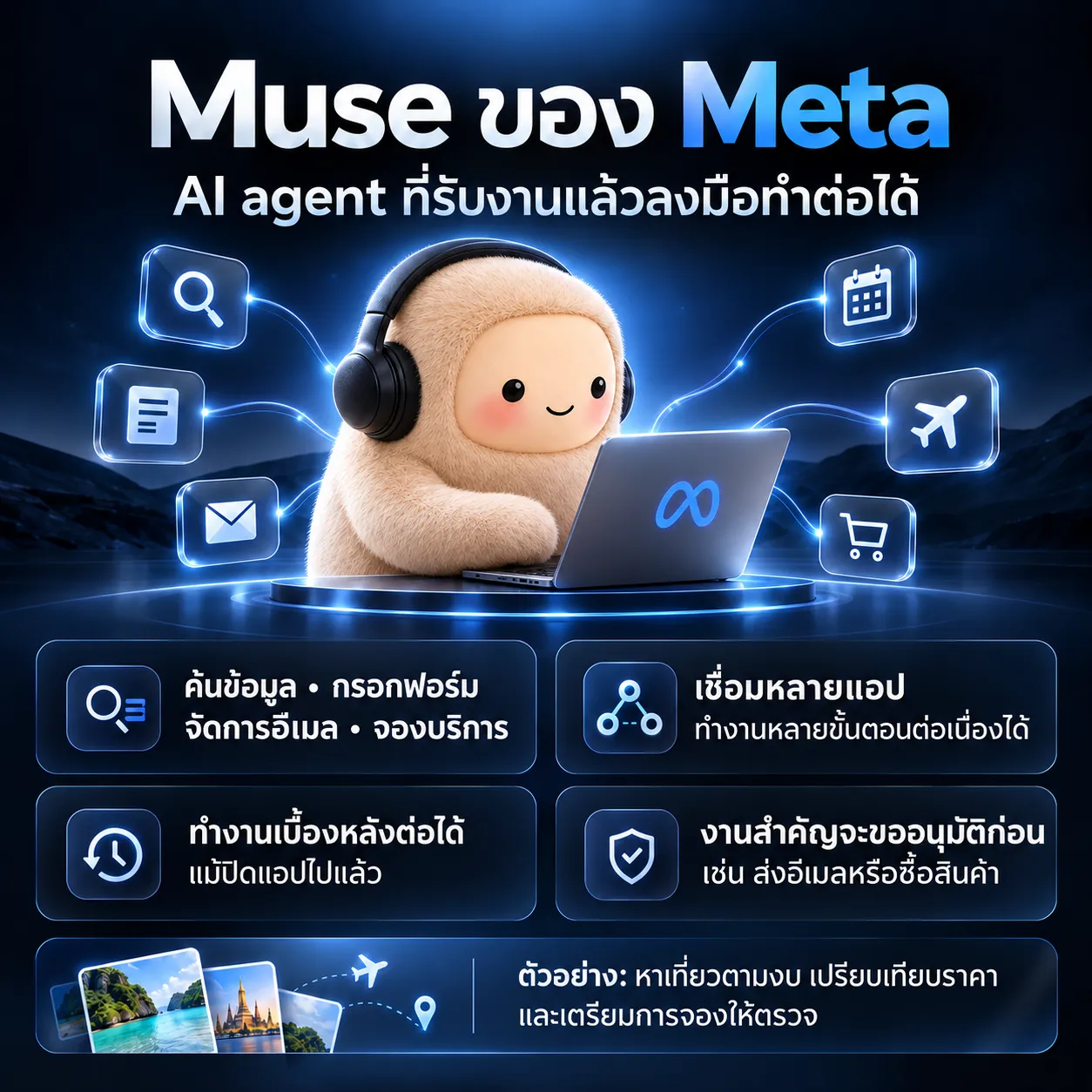 ให้ Meta Muse ทำงานแทน: ค้น เปรียบเทียบ และเตรียมงานให้คุณอนุมัติ