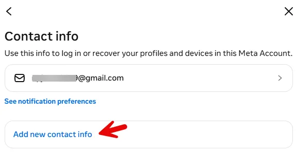 ขั้นที่ 5: กด add new contact info อีก